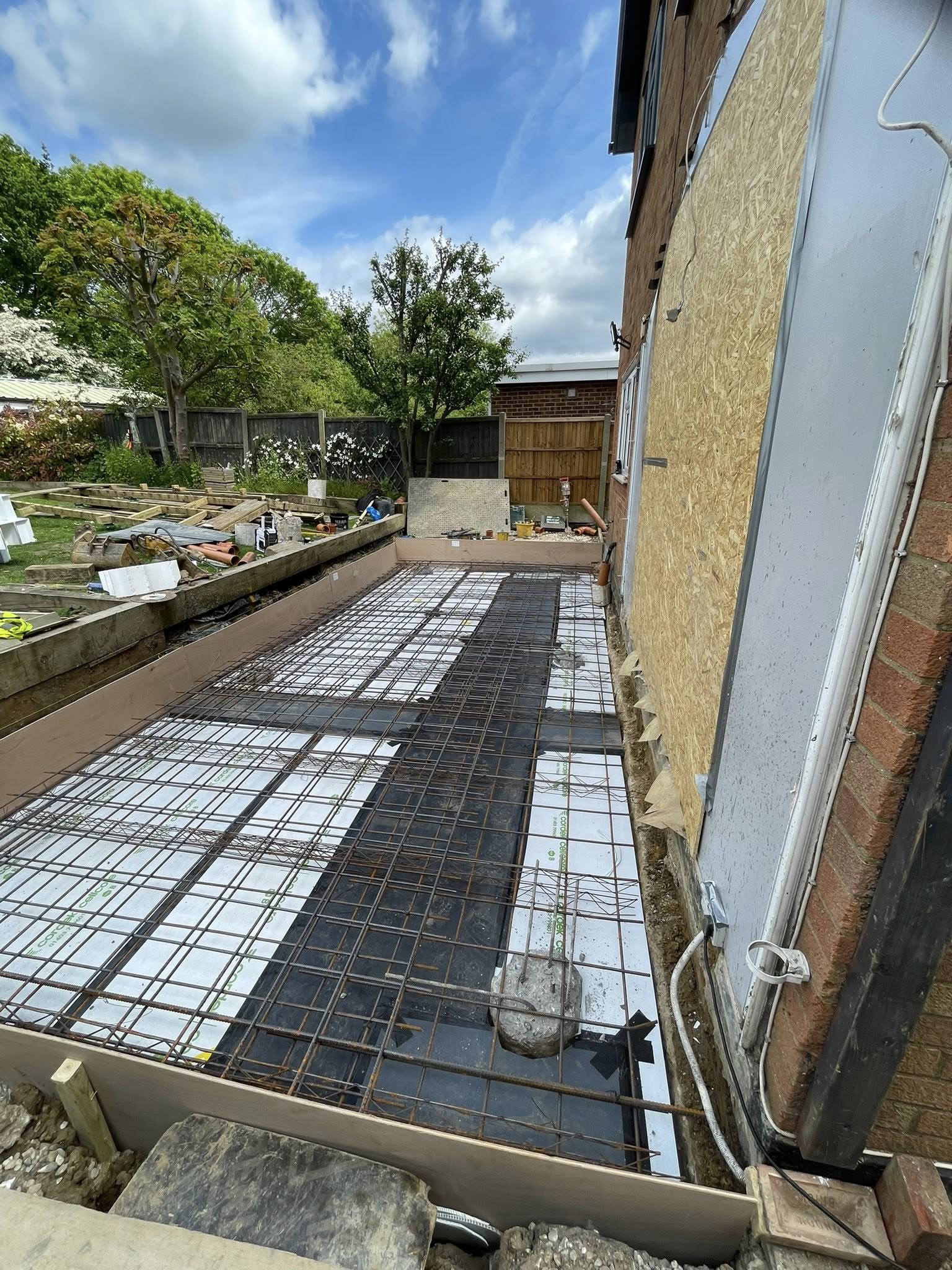 House extension foundations ready for concrete in Basildon | Essex | Kent | London | Hertfordshire